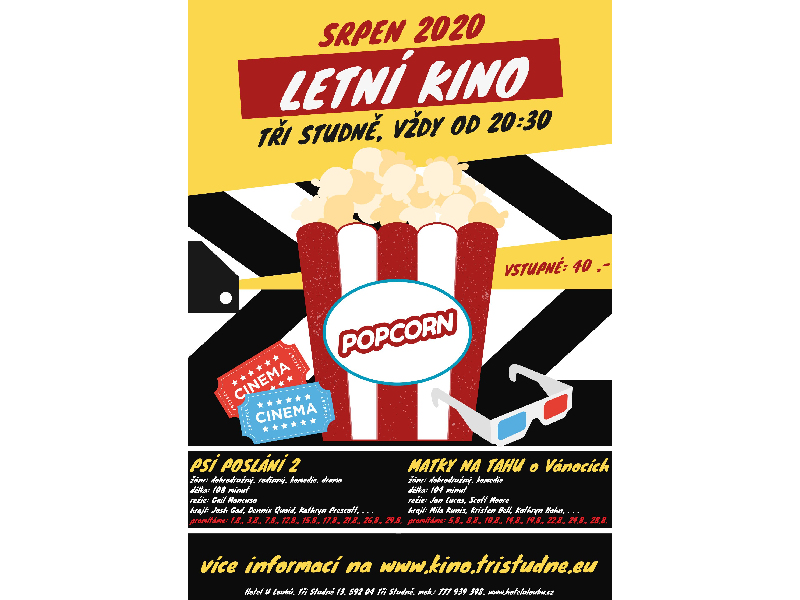 LETNÍ KINO TŘI STUDNĚ - SRPEN 2020