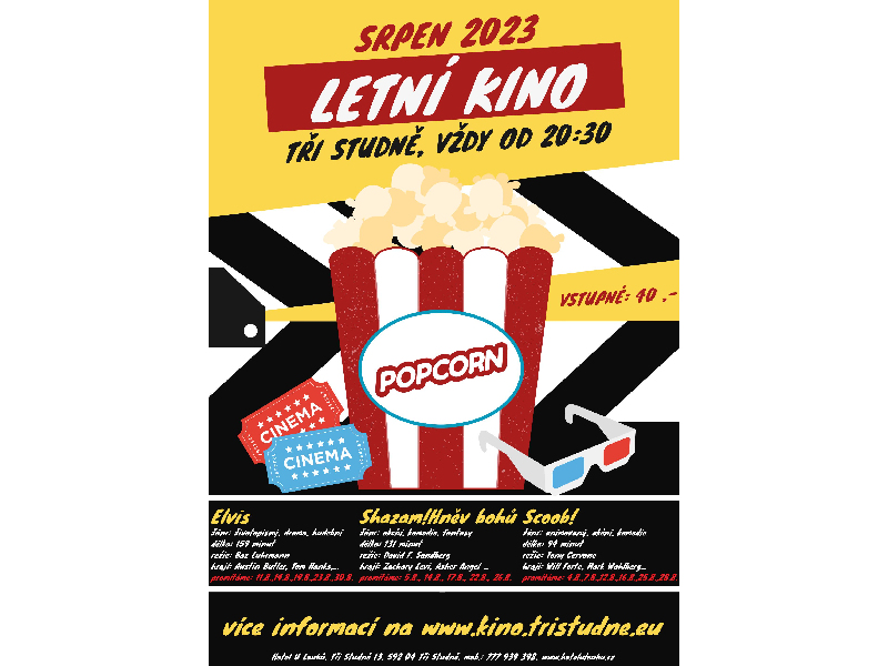 LETNÍ KINO TŘI STUDNĚ - srpen 2023